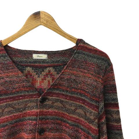 中古】フラジャイス fraguais カーディガン ニット Vネック ミックス 