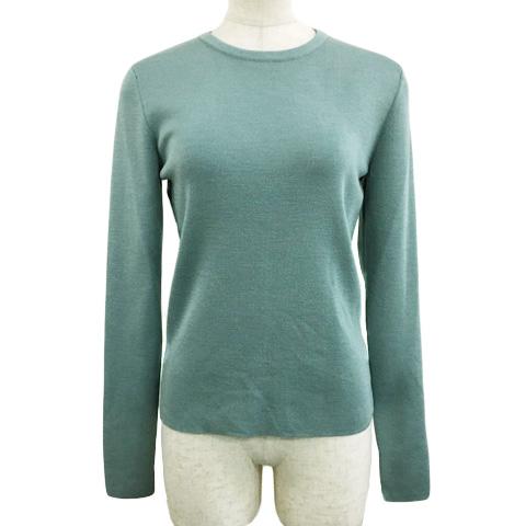 【中古】デプレ トゥモローランド セーター ニット プルオーバー クルーネック ウール ハイゲージ 薄手 長袖 S 水色の通販は 5,278円