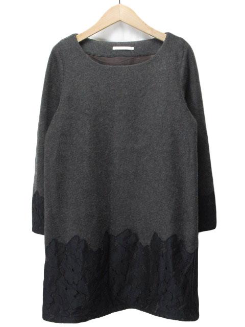 中古 ドゥクラッセ Doclasse ワンピース レース ウール混 M グレー レディース の通販はau Pay マーケット ブランド古着のベクトル