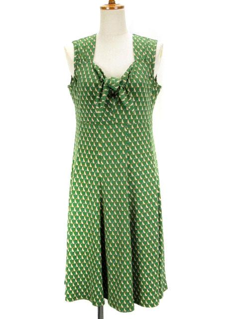 中古 タルボット Talbots ワンピース フレア 総柄 犬 ノースリーブ S 緑 レディースの通販はau Pay マーケット ブランド古着のベクトル