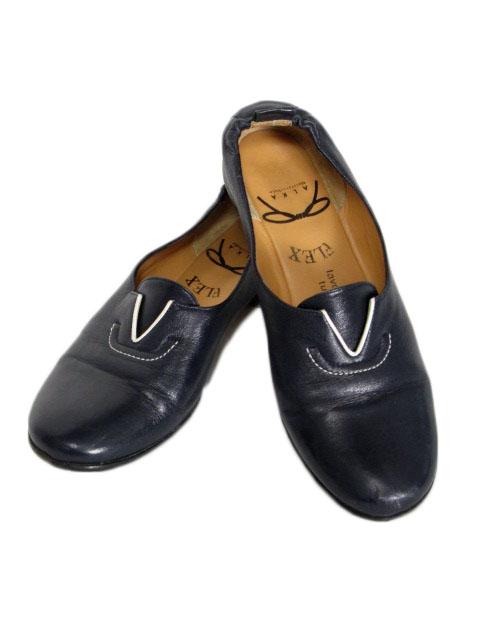 中古 アルカ Alka Flex Tubolare シューズ フラット レザー 35 5 イタリア製 紺 レディースの通販はau Pay マーケット ブランド古着のベクトル