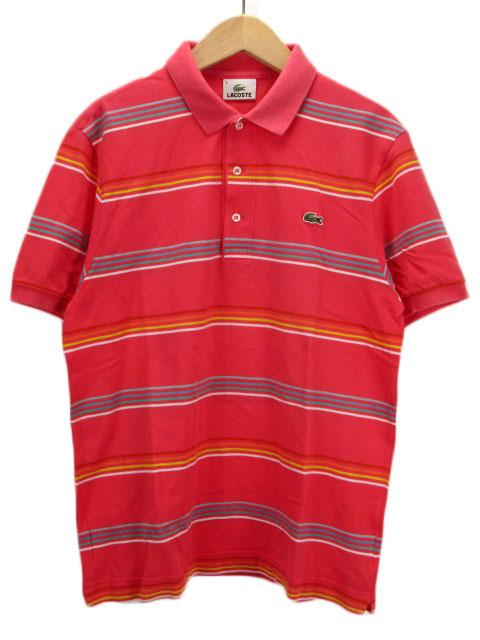 中古 ラコステ Lacoste ポロシャツ ボーダー 鹿の子 半袖 4 国内正規 ピンク メンズの通販はau Pay マーケット ブランド古着のベクトル