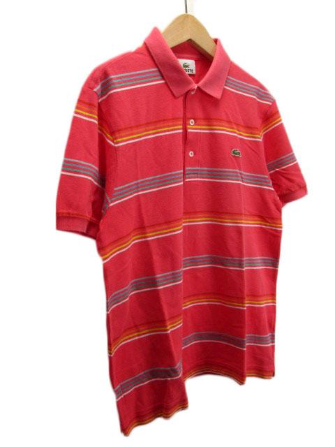 中古 ラコステ Lacoste ポロシャツ ボーダー 鹿の子 半袖 4 国内正規 ピンク メンズの通販はau Pay マーケット ブランド古着のベクトル