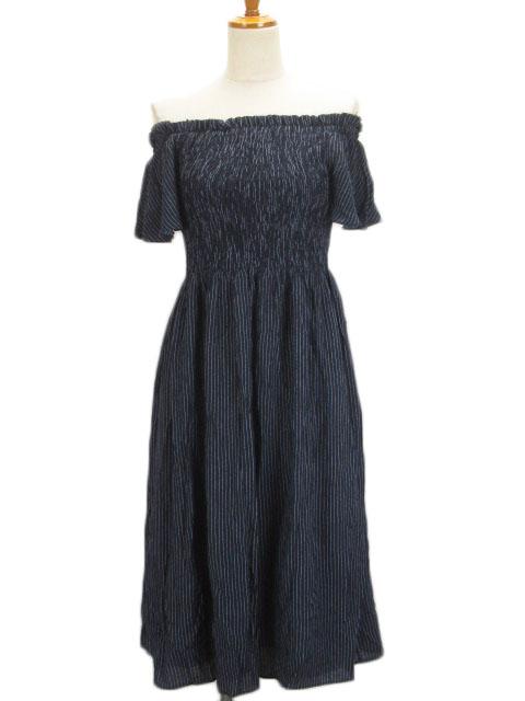 中古 ザラ ベーシック Zara Basic ワンピース ストライプ オフショルダー ギャザー 楊柳 M 紺 白 レディースの通販はau Pay マーケット ブランド古着のベクトル