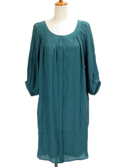 中古 アズノウアズ As Know As ワンピース ギャザー ワイドスリーブ 五分袖 緑 グリーン レディースの通販はau Pay マーケット ブランド古着のベクトル
