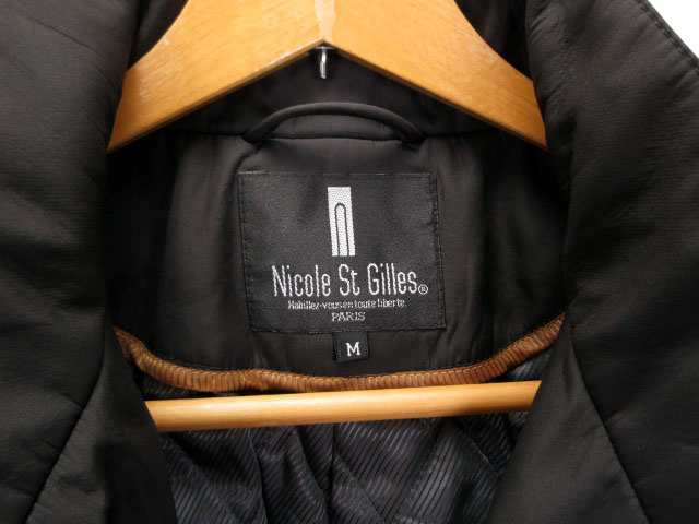 【中古】ニコルサンジル Nicole St Gilles コート 中綿 キルティング M 黒 ブラック メンズ｜au PAY マーケット