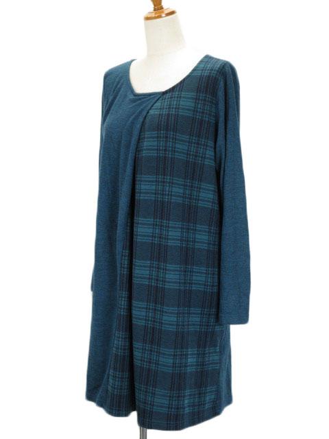 中古 アズノウアズ As Know As ワンピース フレア チェック 長袖 緑 グリーン レディースの通販はau Wowma ブランド古着のベクトル