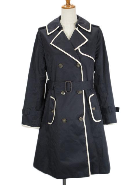 中古 シンプリシテェ Simplicite トレンチコート パイピング コットン 40 紺 ネイビー レディースの通販はau Pay マーケット ブランド古着のベクトル