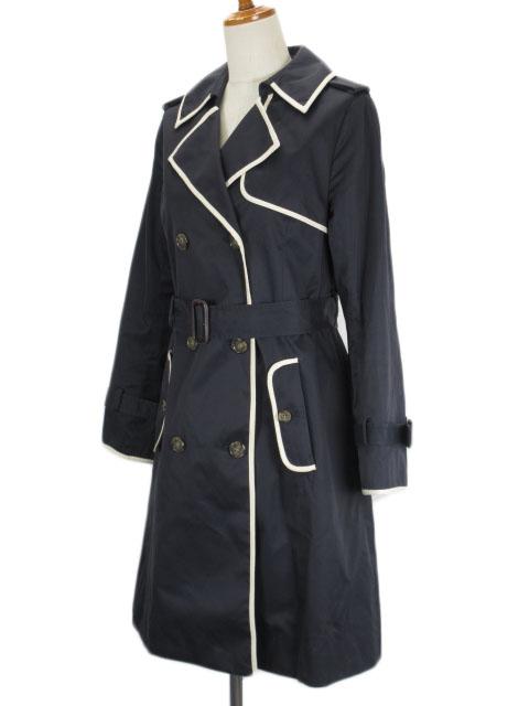 中古 シンプリシテェ Simplicite トレンチコート パイピング コットン 40 紺 ネイビー レディースの通販はau Pay マーケット ブランド古着のベクトル