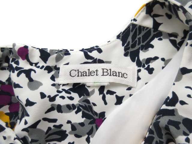 中古】シャレブラン Chalet blanc ワンピース 花柄 ラップテイスト ...