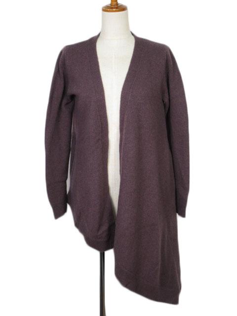 【中古】ミディウミ MidiUmi ウール アシンメトリー カーディガン 紫 パープル レディースの通販は 5,490円