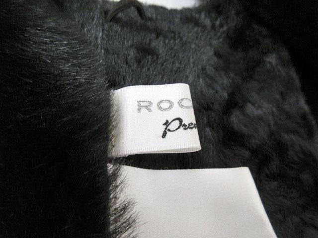 【中古】ロシャス ROCHAS ジャケット ベスト スエード レザー ムートン 羊革 ファー 9 茶 ブラウン レディース_5