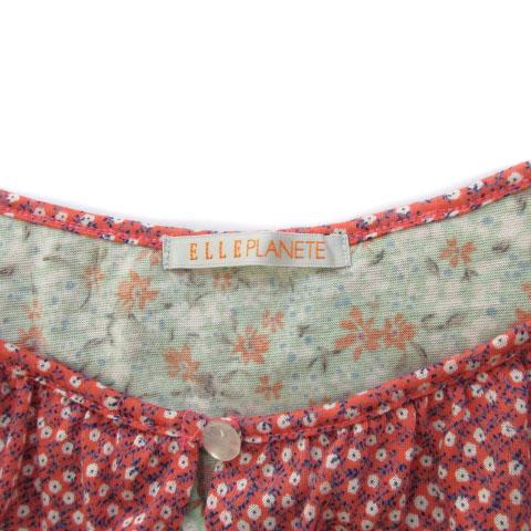 中古 エルプラネット Elle Planete ワンピース 花柄 フリル ノースリーブ 40 緑 グリーン オレンジ レディースの通販はau Pay マーケット ブランド古着のベクトル
