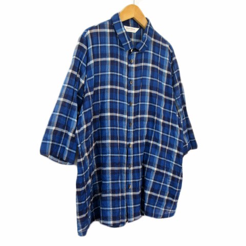 中古】TANAKAのSHIRT アンテメリディアン シャツ チェック 五分袖 リネン混 M 青 ブルー レディースの通販はau PAY マーケット -  ブランド古着のベクトル | au PAY マーケット－通販サイト