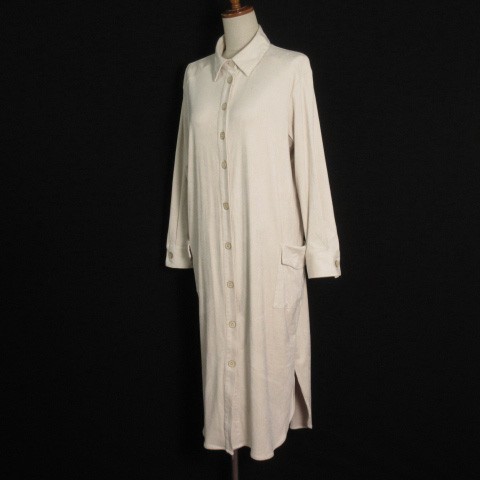 ザラ】ZARA バック プリーツ ロング シャツ ワンピース XS 紺