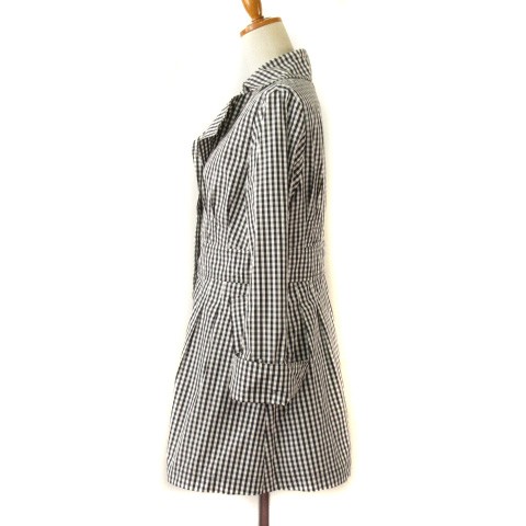 本当に信頼出来る商品 中古】クレージュ courreges ギンガムチェック トレンチコート ジャケット・アウター