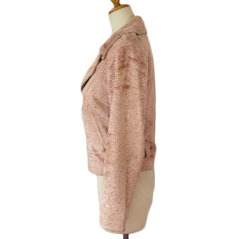 中古】アニエスベー agnes b. ジャケット ライダース ファー ボア 36 
