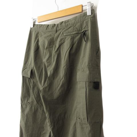 08M234◯ Eddie Bauer カーキ ワイド ワーク カーゴパンツ 中古】エディーバウアー EDDIE BAUER パンツ カーゴ 2way