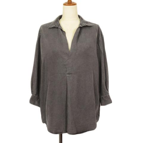 ZARA - 【ザラウーマン】ファー切り替え スキッパー シャツ プル