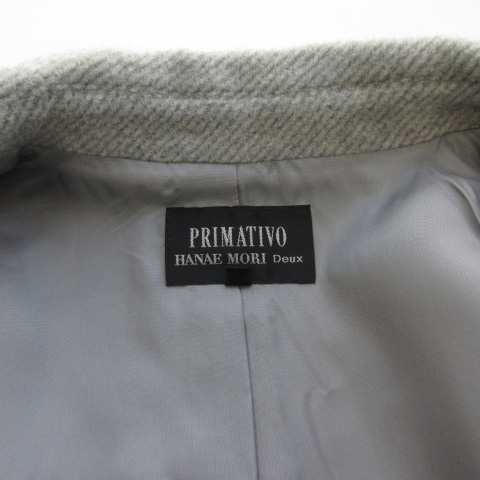 中古】ハナエモリ HANAE MORI PRIMATIVO Pコート Pコート ウール 38