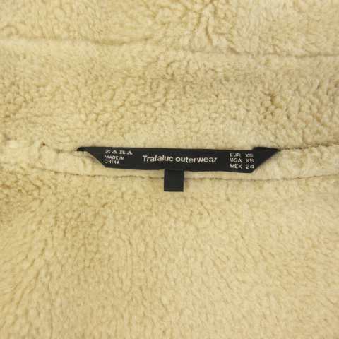 中古】ザラ ZARA ジャケット フェイクムートン ボア XS 茶
