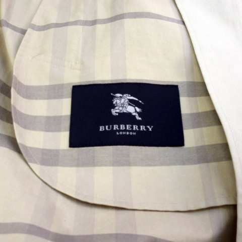 中古】バーバリー BURBERRY ゴム引き コート ステンカラー M 国内正規