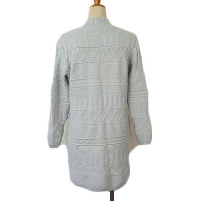 【中古】クレージュ courreges ワンピース チュニック ニット ケーブル編み 長袖 9 水色 レディース_2