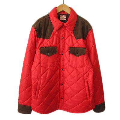 【中古】リーバイス Levi's ジャケット キルティング 中綿 コーデュロイ XL 赤 レッド メンズの通販は