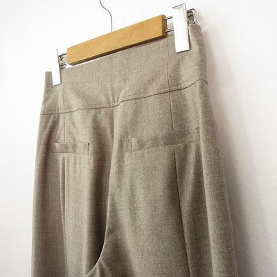 【中古】クリスチャンオジャール CHRISTIAN AUJARD フラノハイウエストワイドパンツ 小さいサイズ 5 レディース 中古】クリスチャンオジャール CHRISTIAN AUJARD フラノハイウエスト