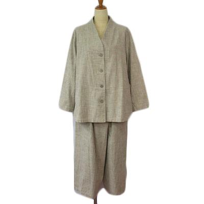 【中古】DIA-DORE ディアドレ スーツ セットアップ ジャケット パンツ M ベージュ レディース