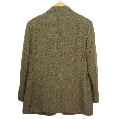 バーバリーズ Burberry's カーキ レディース ネーム刺繍/春・秋物 コート 中古バーバリーズ Burberrys ジャケット テーラード ヘリンボーン