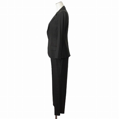 【中古】バジーレ BASILE 28 パンツスーツ セットアップ ジャケット ウール 40 ブラック 黒 レディース_1
