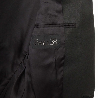 【中古】バジーレ BASILE 28 パンツスーツ セットアップ ジャケット ウール 40 ブラック 黒 レディース_3