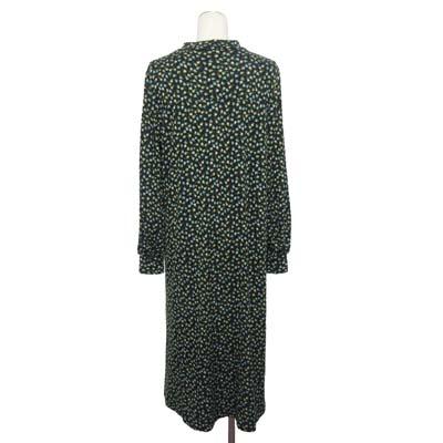 【中古】MUSE BY ROCHAS ミューズ バイ ロシャス プルミエール ワンピース 花柄 ロング 9 黒 レディース_2