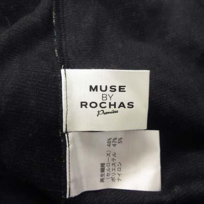 【中古】MUSE BY ROCHAS ミューズ バイ ロシャス プルミエール ワンピース 花柄 ロング 9 黒 レディース_3