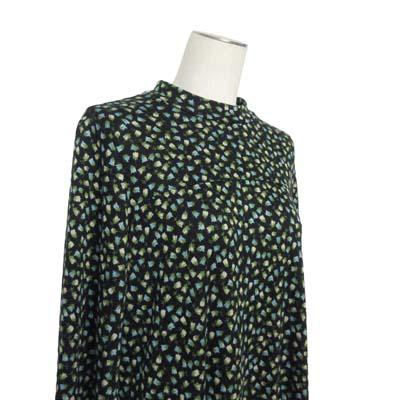 【中古】MUSE BY ROCHAS ミューズ バイ ロシャス プルミエール ワンピース 花柄 ロング 9 黒 レディース_4