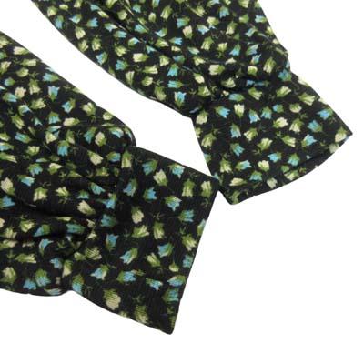 【中古】MUSE BY ROCHAS ミューズ バイ ロシャス プルミエール ワンピース 花柄 ロング 9 黒 レディース_5