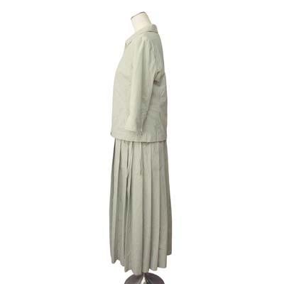 【中古】インゲボルグ INGEBORG セットアップ ワンピース 七分袖ジャケット ギンガムチェック M 緑 レディース_1