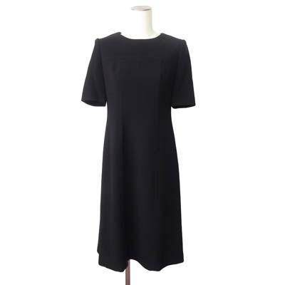【中古】クロエ CHLOE ブラックフォーマル セット ジャケット ショート丈 ワンピース 半袖 9AR 黒 ブラック レディース_5