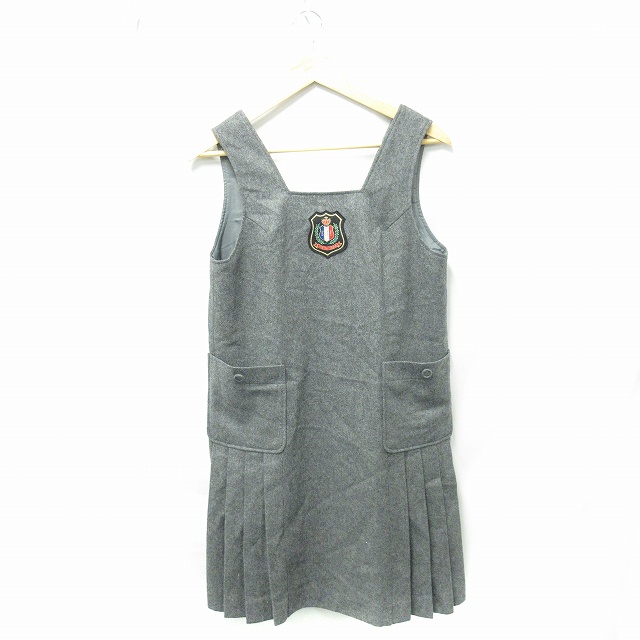 中古 エル Elle ワンピース ひざ丈 ノースリーブ プリーツ ワッペン ウール ナイロン混 グレー 灰色 Nk レディースの通販はau Pay マーケット ブランド古着のベクトル