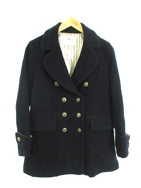 中古 スナイデル Snidel Pコート ピーコート 中綿 ウール 1 紺 ネイビー As6 レディースの通販はau Pay マーケット ブランド 古着のベクトル