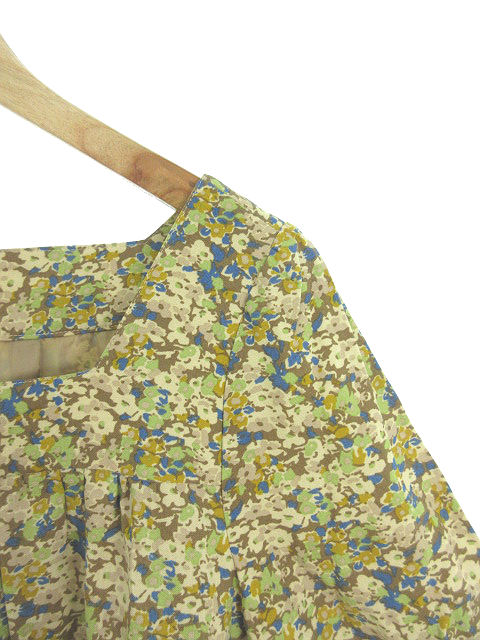 中古 テチチ Te Chichi ワンピース スクエアネック ミモレ 花柄 長袖 M 緑 グリーン Nn4 レディースの通販はau Pay マーケット ブランド古着のベクトル