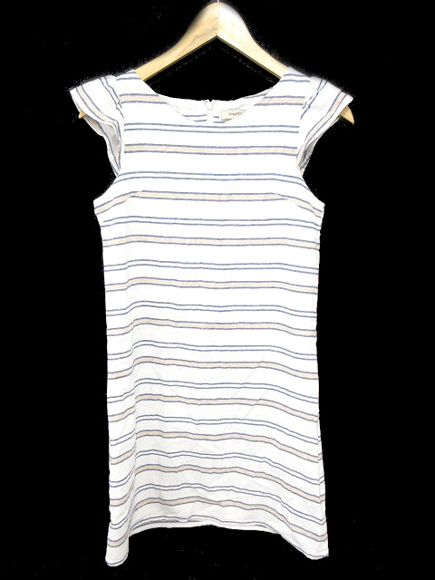 中古 ティティー コー Titty Co ワンピース ノースリーブ ひざ丈 ボーダー M 白 ホワイト 青 ブルー Su4 レディースの通販はau Pay マーケット ブランド古着のベクトル