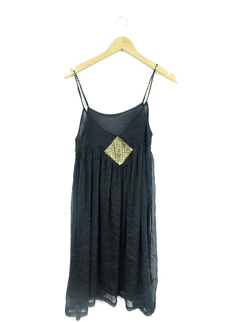 中古 ミスティック Mystic ワンピース キャミソール ひざ丈 スパンコール 紺 ネイビー Yk13 レディースの通販はau Pay マーケット ブランド古着のベクトル