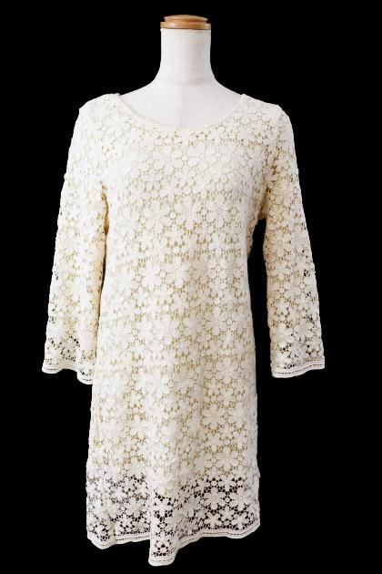 中古 レプシィム ローリーズファーム Lepsim Lowrys Farm ワンピース ひざ丈 長袖 花柄 M ベージュ Th9 レディースの通販はau Pay マーケット ブランド古着のベクトル