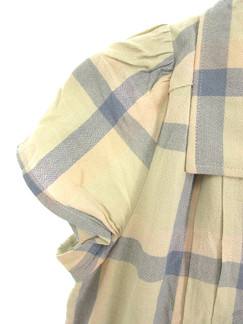 中古 ダズリン Dazzlin ワンピース シャツ ひざ丈 半袖 チェック M ベージュ ピンク 水色 ブルー Su37 レディースの通販はau Pay マーケット ブランド古着のベクトル