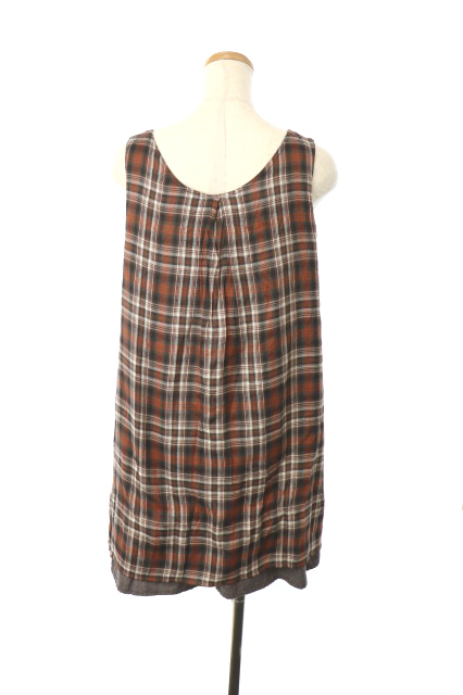 中古 チャオパニック Ciaopanic ワンピース ミニ チェック ノースリーブ M 茶 ブラウン Mk47 レディースの通販はau Pay マーケット ブランド古着のベクトル