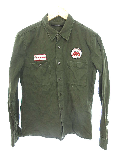 中古 アメリカンラグシー American Rag Cie シャツ ステンカラー 長袖 ワンポイント ワッペン 1 緑 グリーン レディースの通販はau Pay マーケット ブランド古着のベクトル