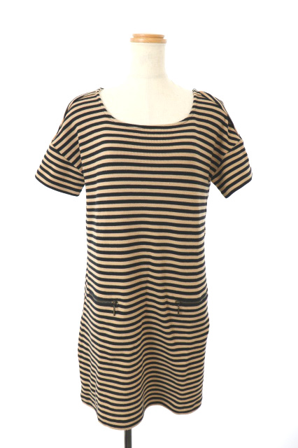 中古 ロペピクニック Rope Picnic ワンピース ひざ丈 ボーダー 半袖 38 黒 ブラック Mk29 レディースの通販はau Pay マーケット ブランド古着のベクトル