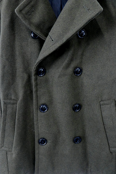 中古 ロシェル Roshell ピーコート Pコート ダブルボタン ウール混 緑 カーキ Mo17 メンズの通販はau Wowma ブランド古着のベクトル